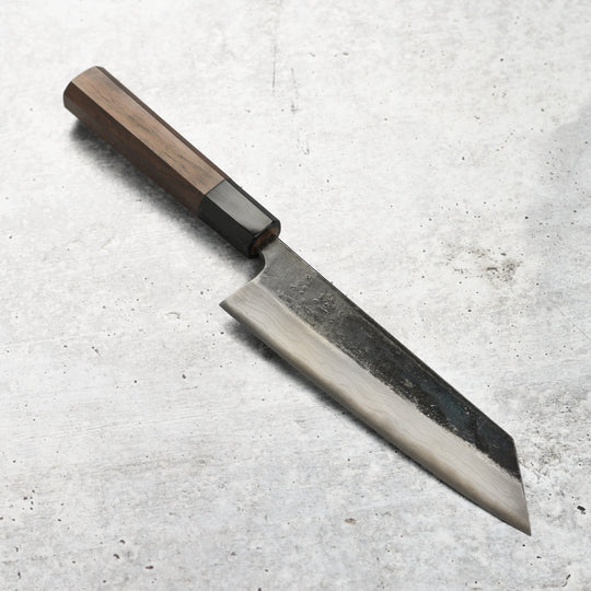 Hatsukokoro Kumokage Aogami #2 Kurouchi Damascus 7" Bunka