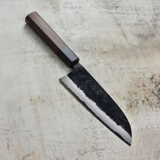 Hatsukokoro Sumi Aogami #2 Kurouchi 6.5" Santoku