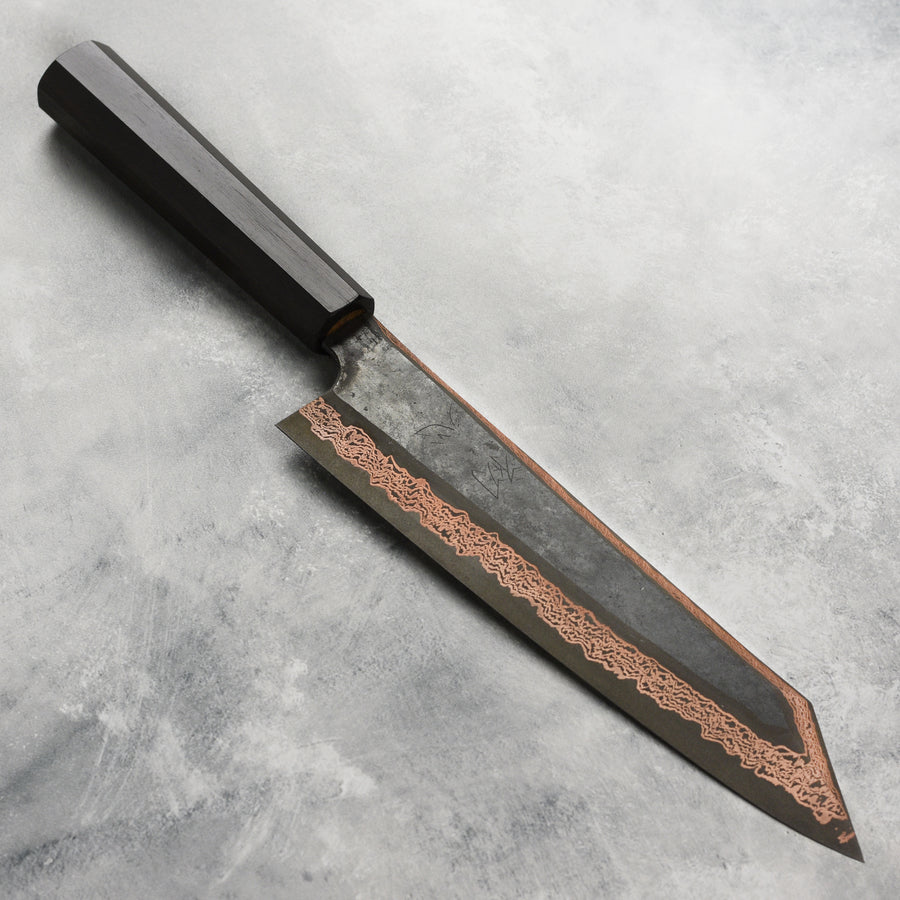 Hatsukokoro Yorokobi SLD Kurouchi Copper Damascus 9.4" Kiritsuke Gyuto Japanese Knife