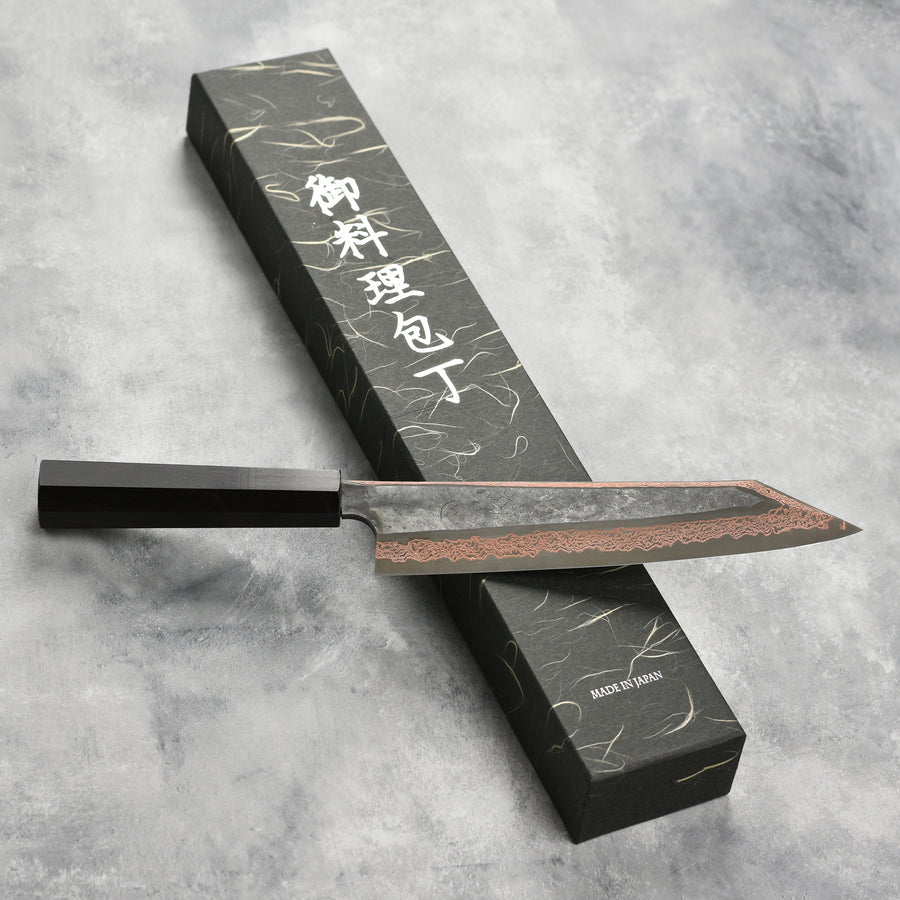 Hatsukokoro Yorokobi SLD Kurouchi Copper Damascus 9.4" Kiritsuke