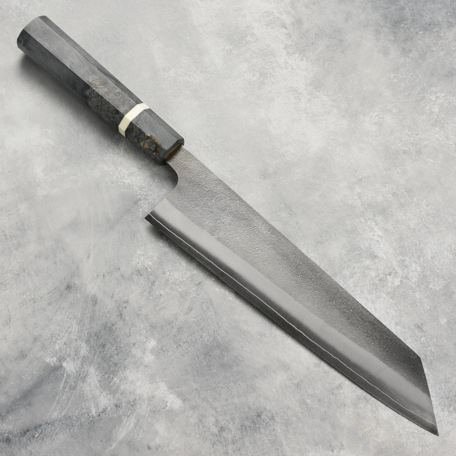 Yoshikane SKD Nashiji Stainless Clad 9.4" Kiritsuke, Stabilized Birch