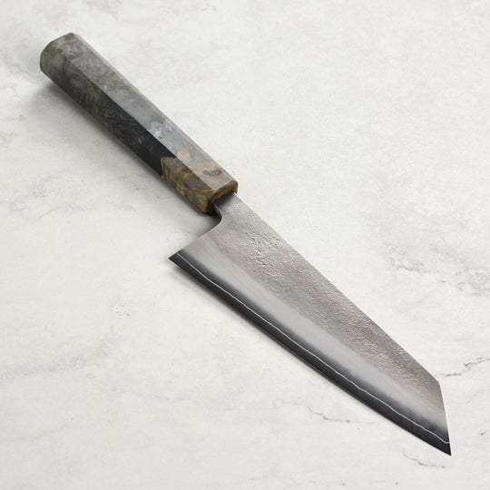 Yoshikane SKD Nashiji Stainless Clad 6.5" Bunka, Stabilized Birch