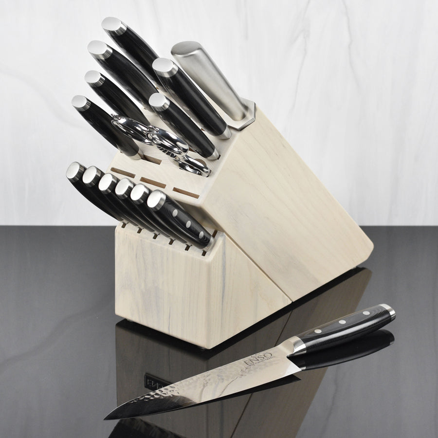 Enso HD 16 Piece Gray Ash Knife Block Set