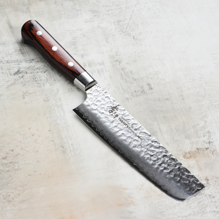 Takayuki Hammered Damascus 6.3" Nakiri