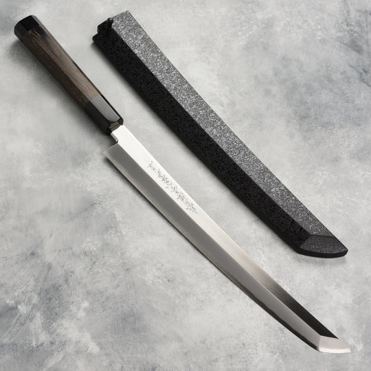 Takayuki Zangetsu Ginsan Single-Bevel 11.8" Sakimaru Takohiki with Saya