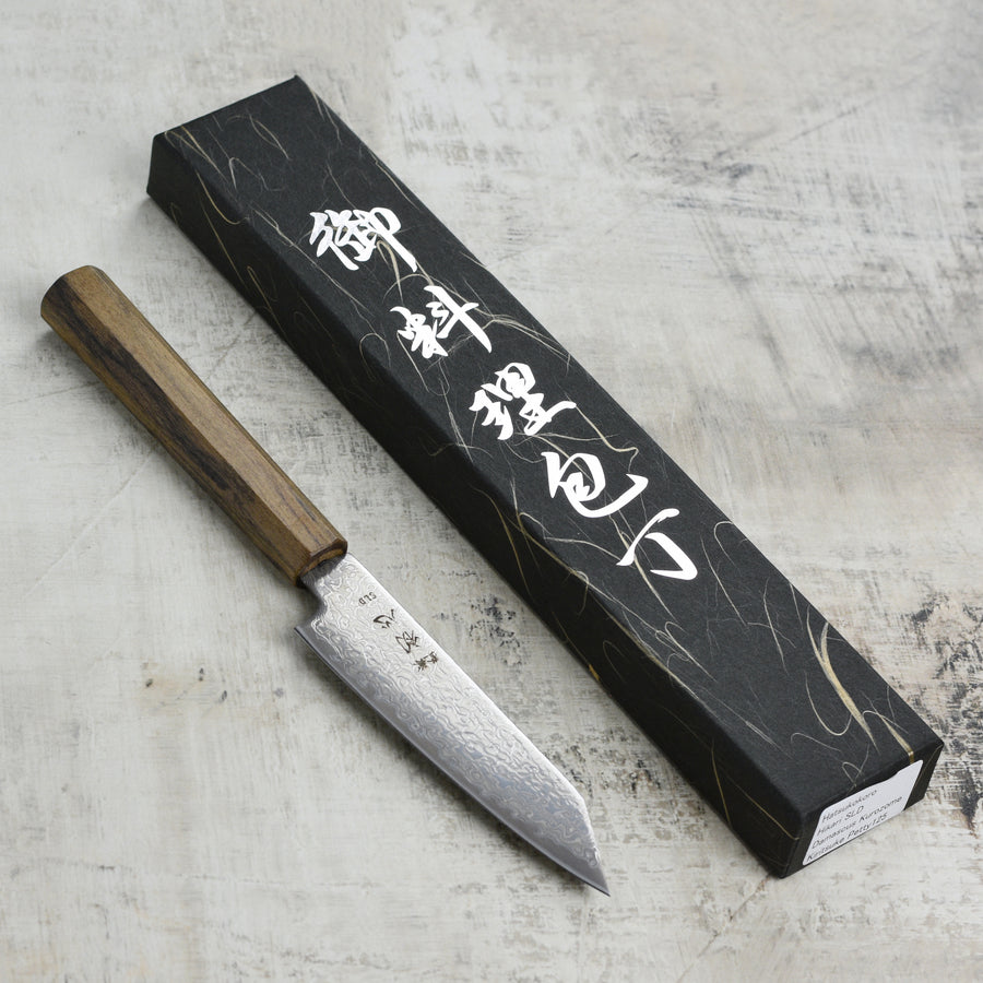 Hatsukokoro Hikari SLD Kurozome Damascus Kiritsuke Petty - 5