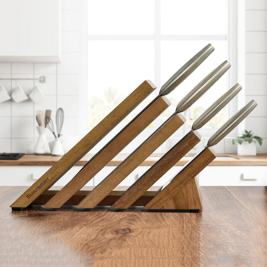 Messermeister Carbon 5 Piece Magnetic Knife Block Set