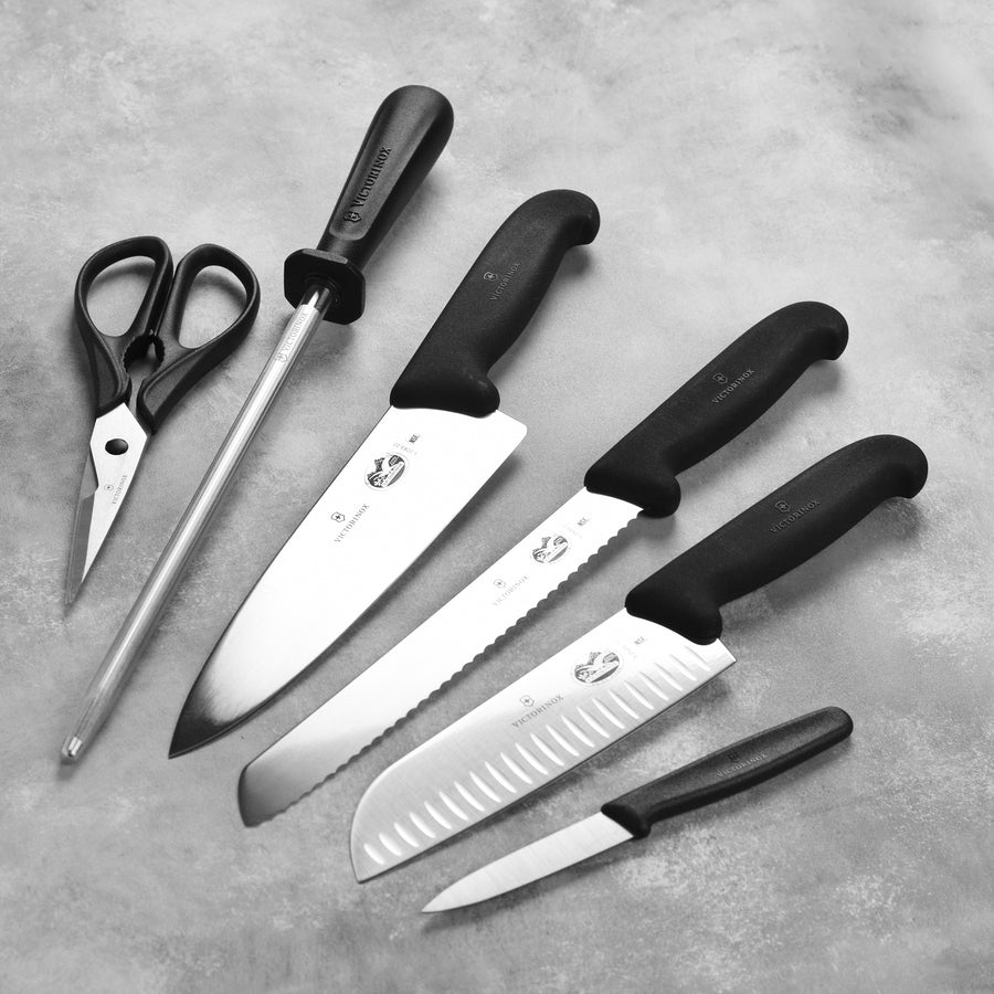 Victorinox Fibrox Pro Knife Set 13 Piece with Block Cutlery and More