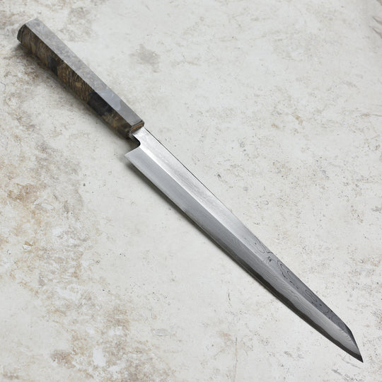 Nakagawa Aogami #1 Damascus 10.6" Single-Bevel Kiritsuke Yanagiba