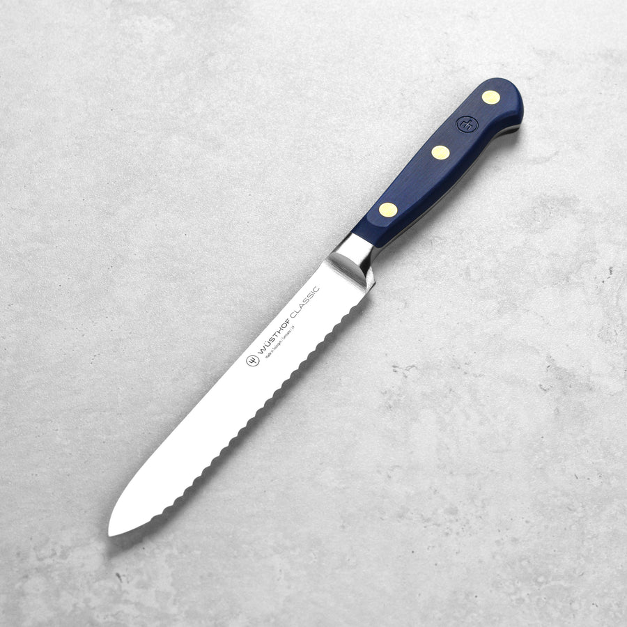 Wusthof Classic Wild Blueberry 5" Serrated Utility Knife