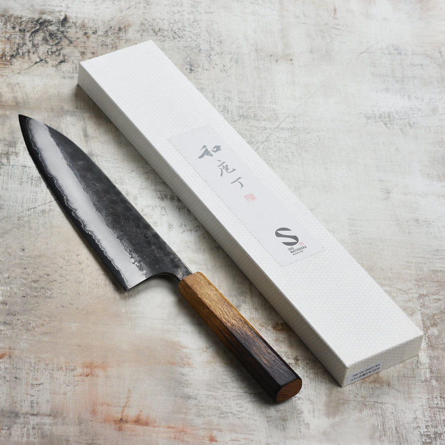 Matsubara Shirogami #1 Kurouchi Stainless Clad 9.4" Gyuto