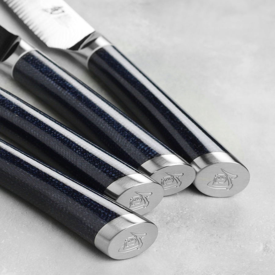 Teach My 4種類 Shun Shiranami Steak Knife Set, 4 Piece, Dual Core Japanese