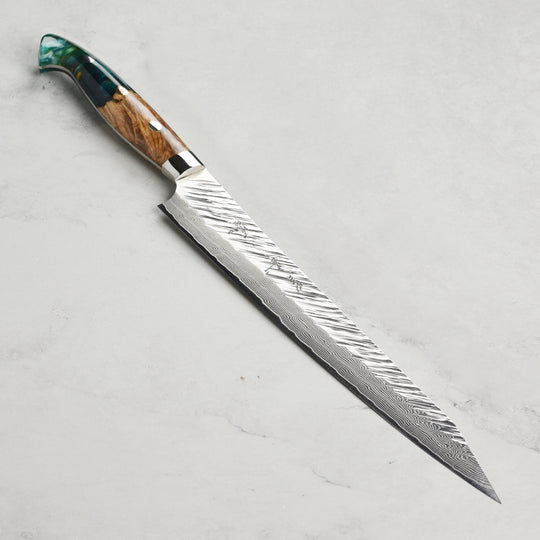 Kurosaki Fujin Forged SG2 Damascus 9.4" Sujihiki with Saya