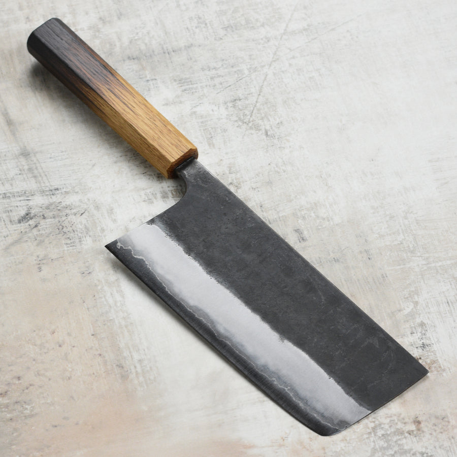 Matsubara Shirogami #1 Kurouchi Stainless Clad 7" Tall Nakiri