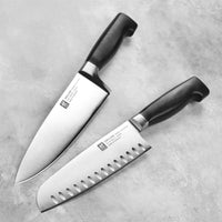 Zwilling J.A. Henckels Four Star Chef's & Santoku Knife Set
