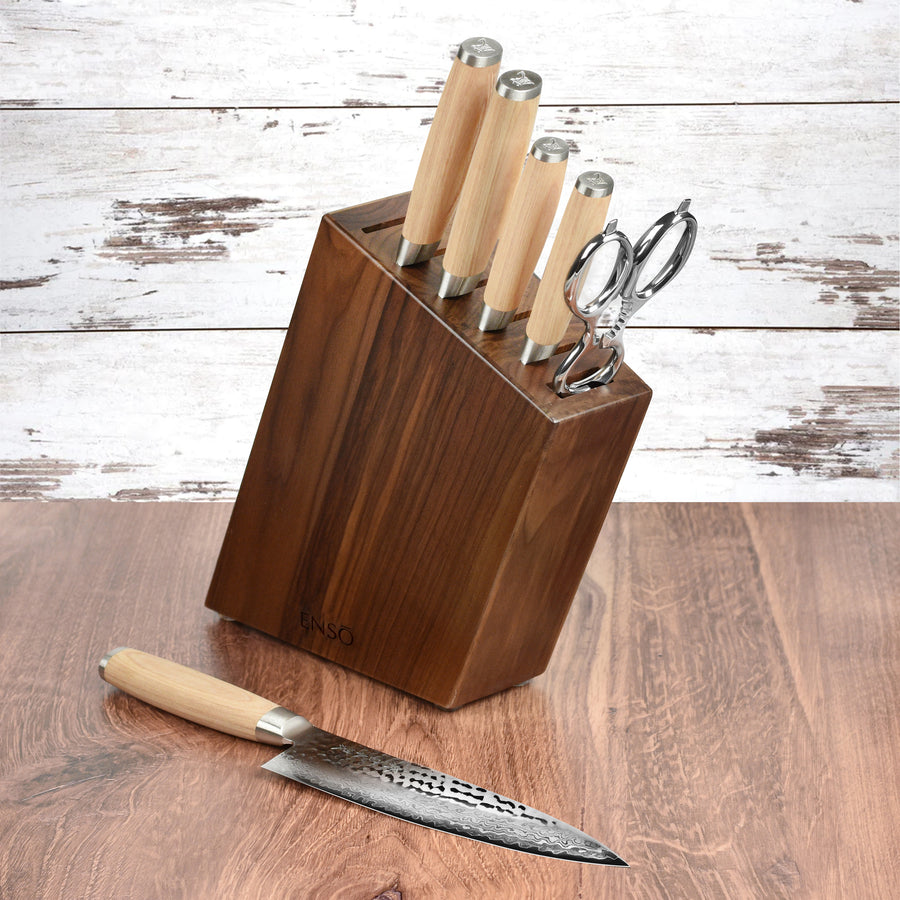 Enso 6 Slot Walnut Knife Block