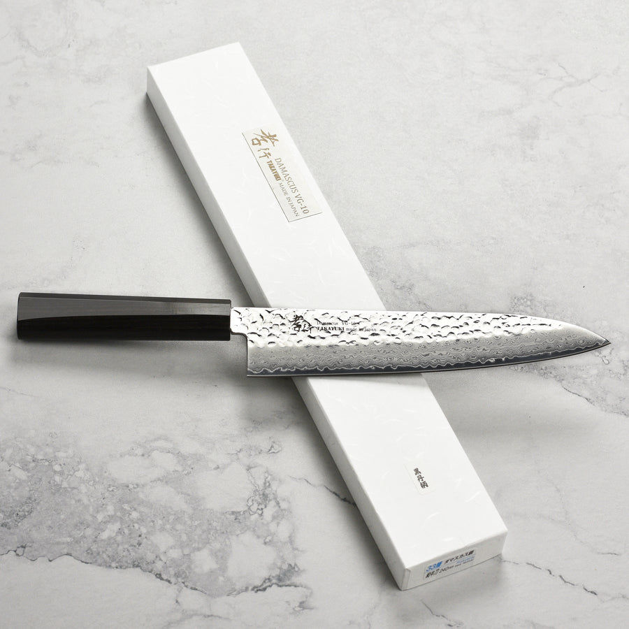 Takayuki Tsuchime Damascus 9.4" Gyuto with Ebony Handle