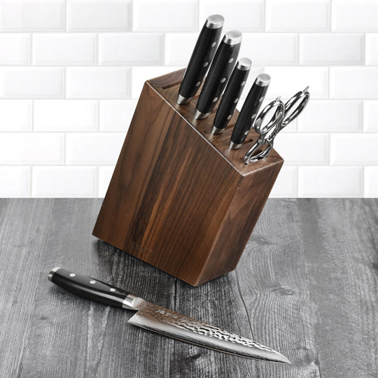 Enso HD 7 Piece Walnut Knife Block Set