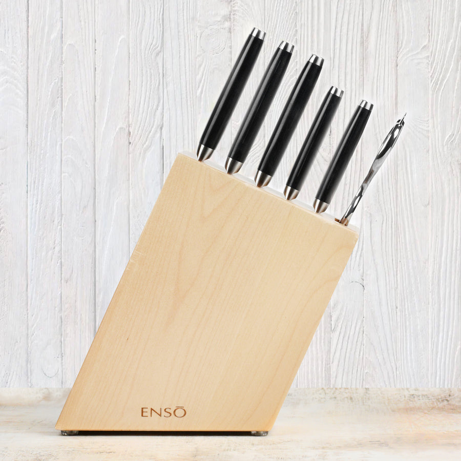 Enso HD 7 Piece Birch Knife Block Set