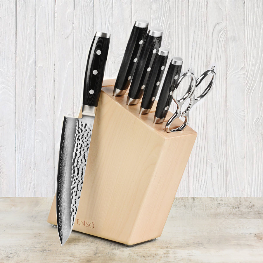 Enso HD 7 Piece Birch Knife Block Set