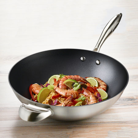 Scanpan CX+ Wok - Stainless Steel Nonstick Stir Fry Pan - 12.5