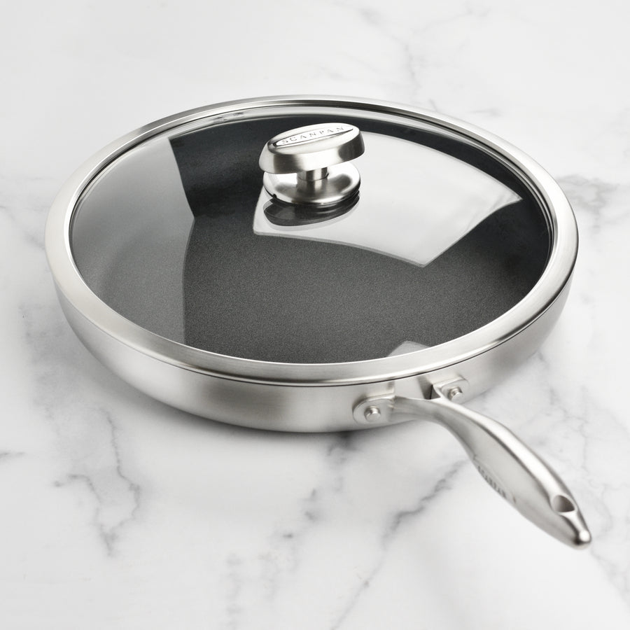 Scanpan CX+ 12.5" Stainless Steel Nonstick Fry Pan with Lid
