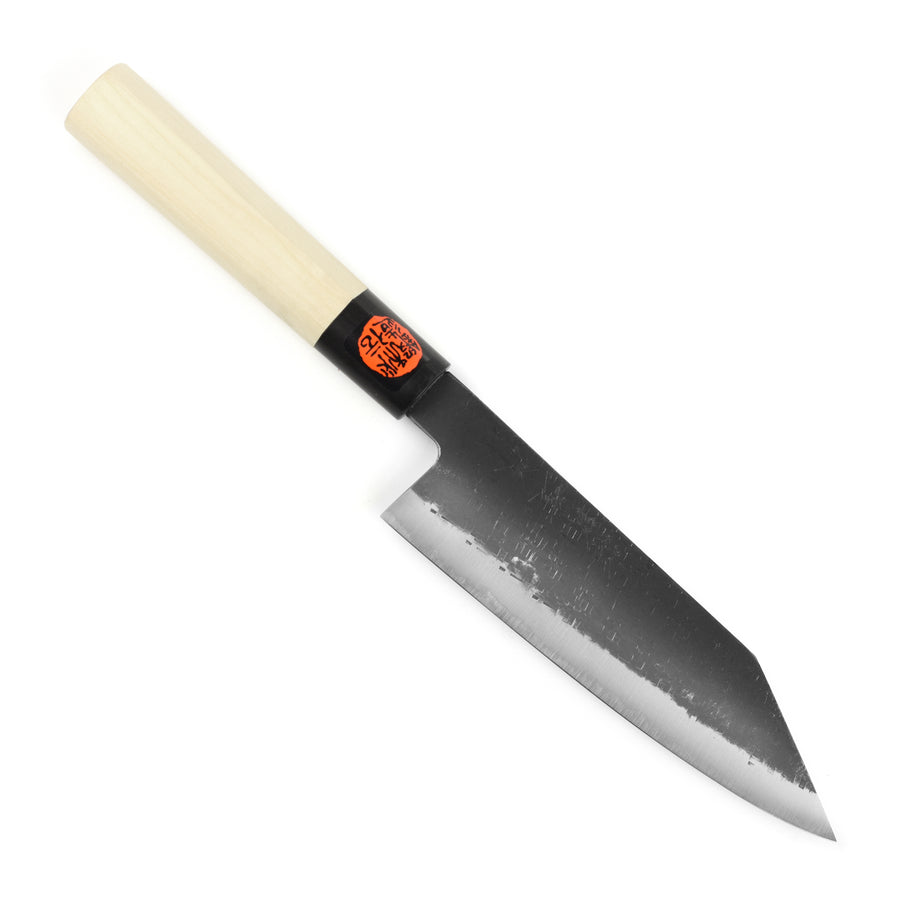 Shigeki Tanaka Santoku Knife Aogami #2 Kurouchi Stainless Clad 6.5