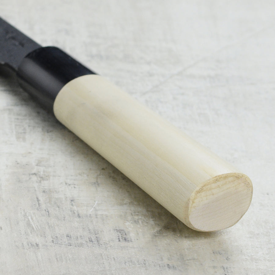Shigeki Tanaka Santoku Knife Aogami #2 Kurouchi Stainless Clad 6.5