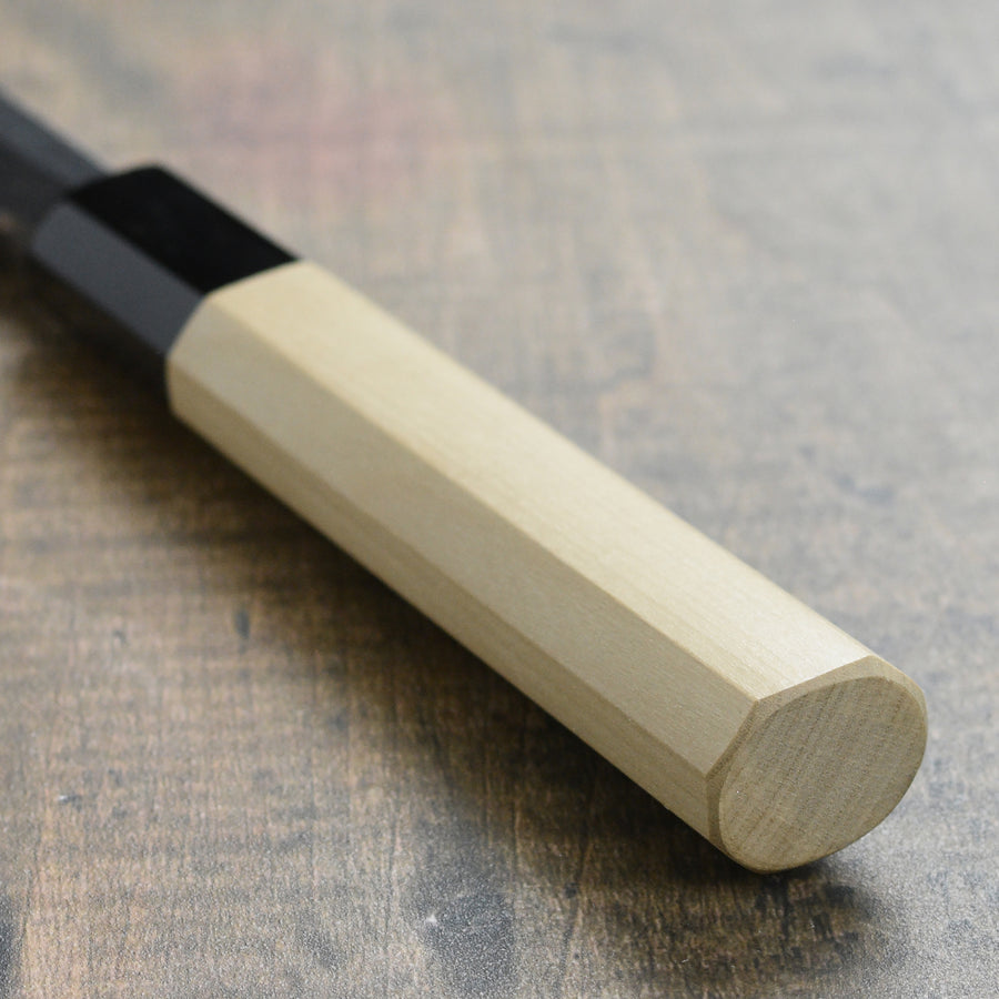 Ittetsu x Tanaka Shirogami #2 9.4" Hon-Kasumi Single Bevel Yanagiba with Saya