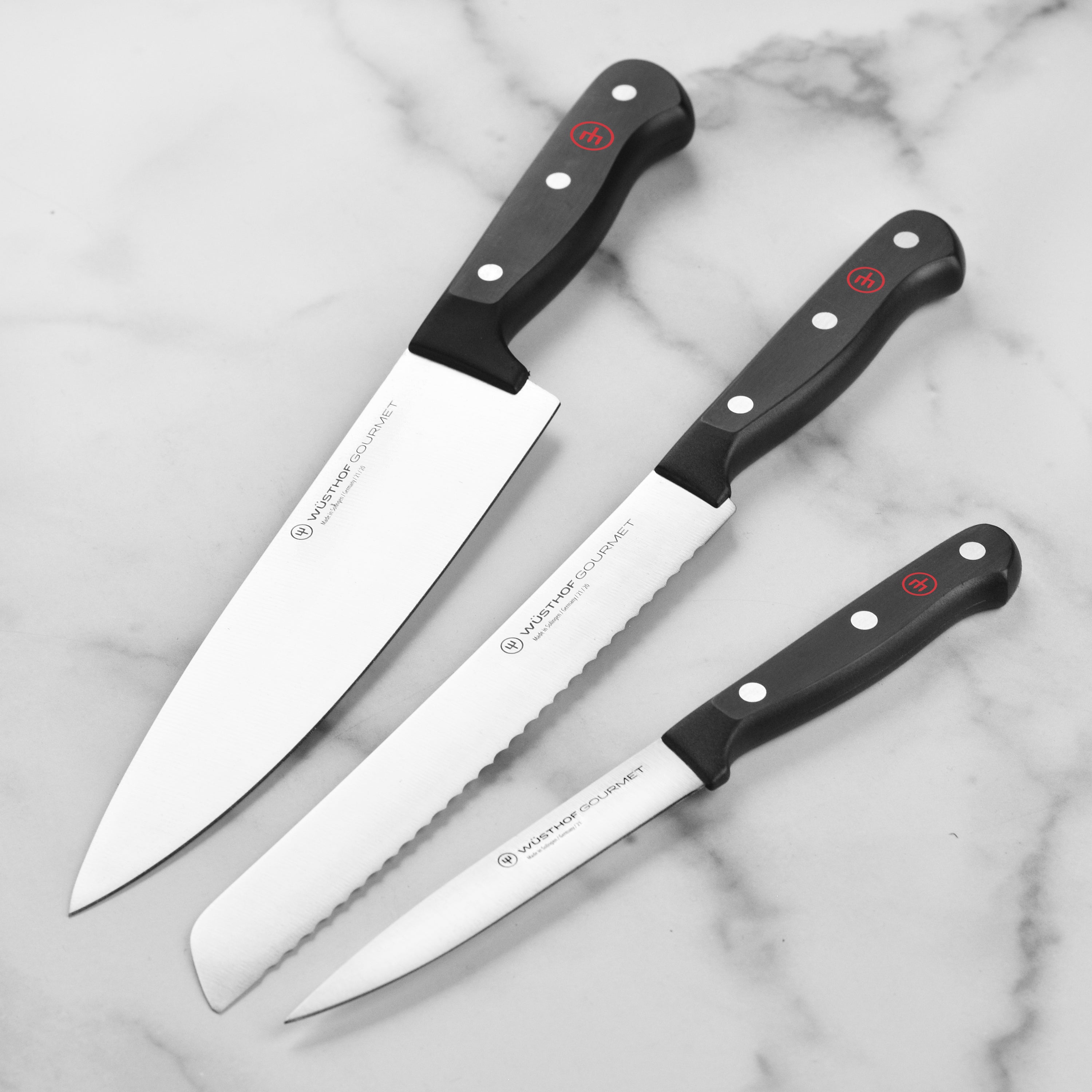 Wusthof Gourmet Knife Set 3 Piece Cutlery And More