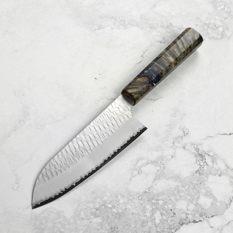 Nigara SG2 Migaki Tsuchime Santoku, 7
