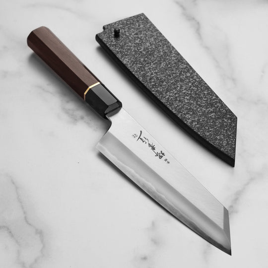 Takayuki x Itsuo Doi Homura SPAogami #2 7.7" Kengata Gyuto with Saya