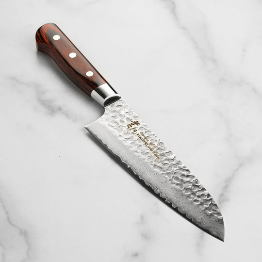 Takayuki Hammered Damascus 7" Santoku