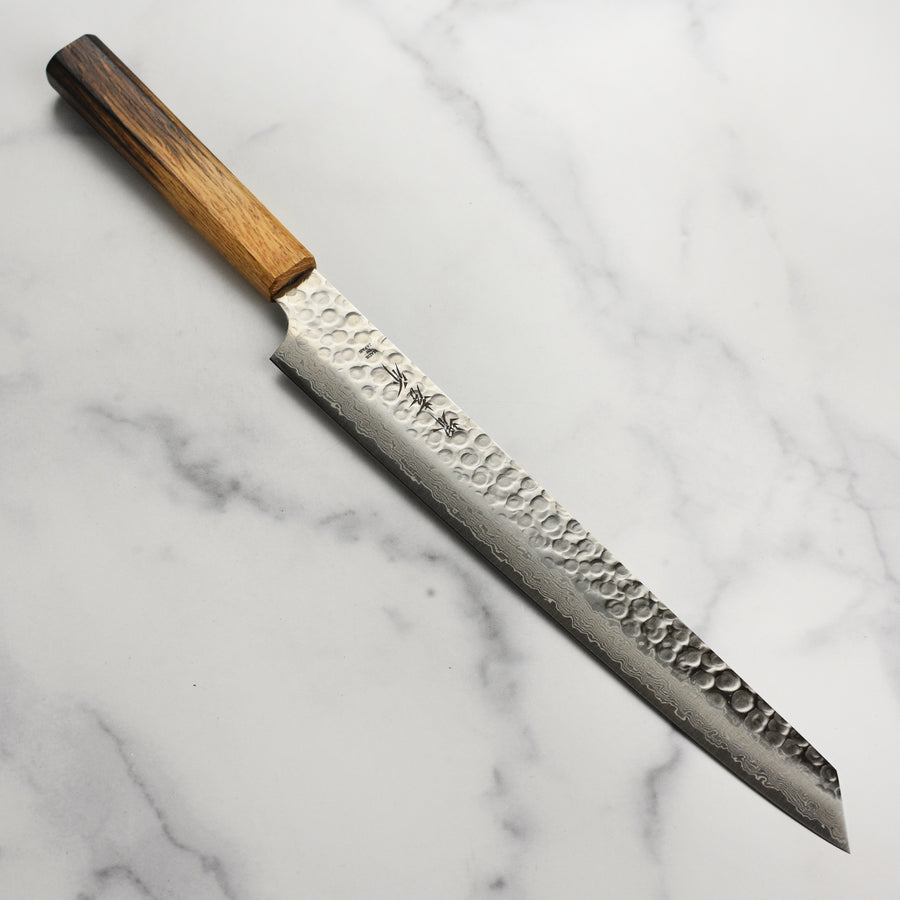 Takayuki Tsuchime Damascus Urushi 11.8" Kengata-Yanagiba