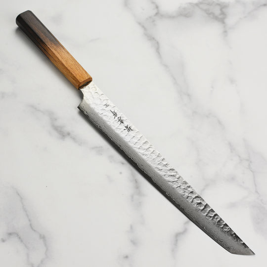 Takayuki Tsuchime Damascus Urushi 11.8" Sakimaru-Yanagiba