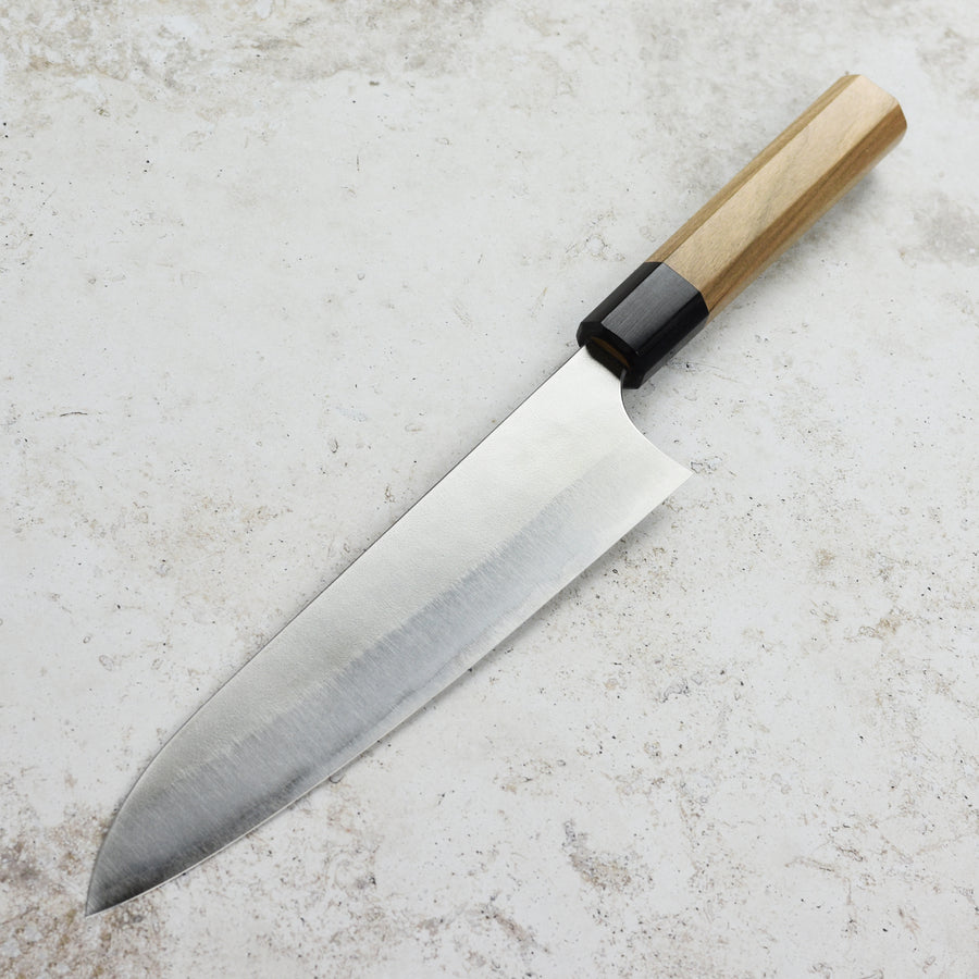 Yoshimi Kato Aogami Super Nashiji Stainless Clad 8.25" Gyuto