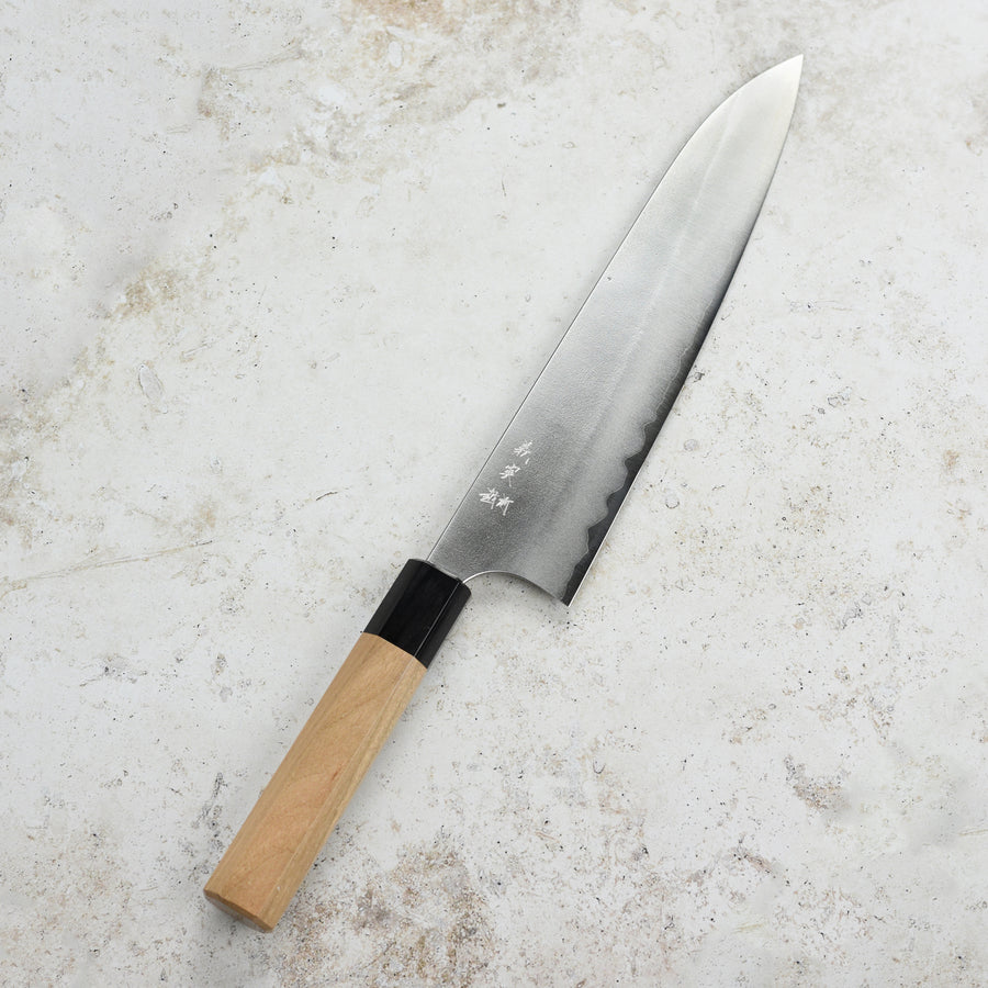 Yoshimi Kato Aogami Super Nashiji Stainless Clad 8.25" Gyuto