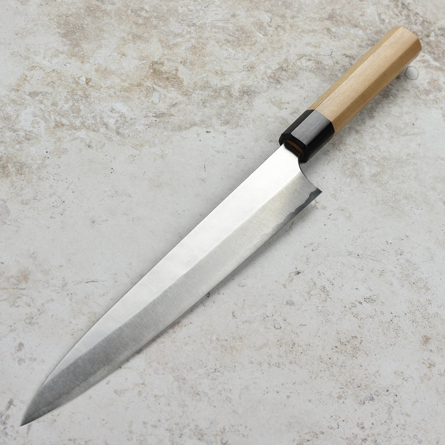 Yoshimi Kato Aogami Super Nashiji Stainless Clad 10.6" Sujihiki