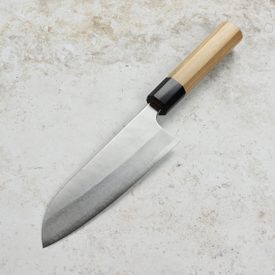 Yoshimi Kato Aogami Super Nashiji Stainless Clad 6.7" Santoku