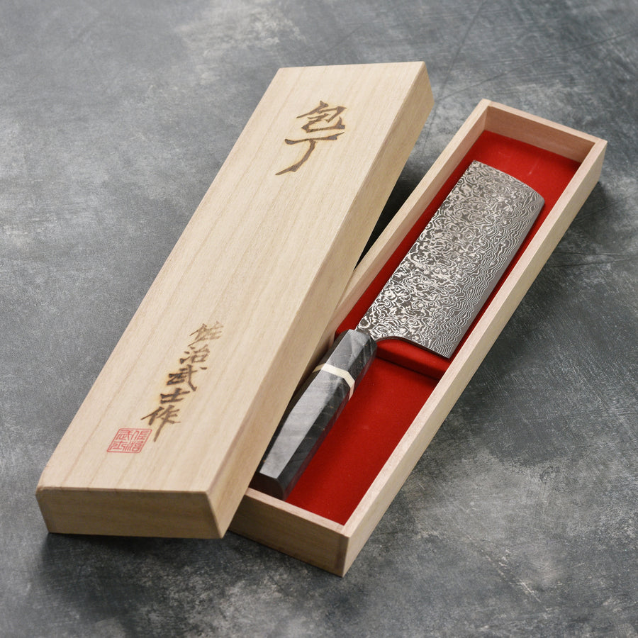 Japanese Nakiri Knife by Takeshi Saji Hamono