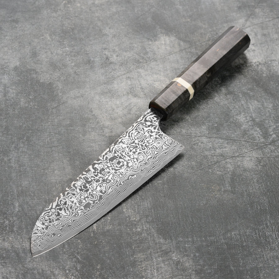 Saji R2/SG2 Damascus Santoku Knife