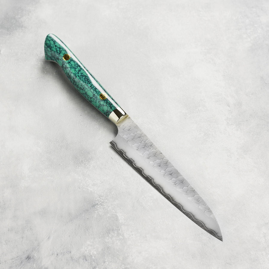 Nigara SG2 Migaki Tsuchime 5.9" Petty, Green Turquoise