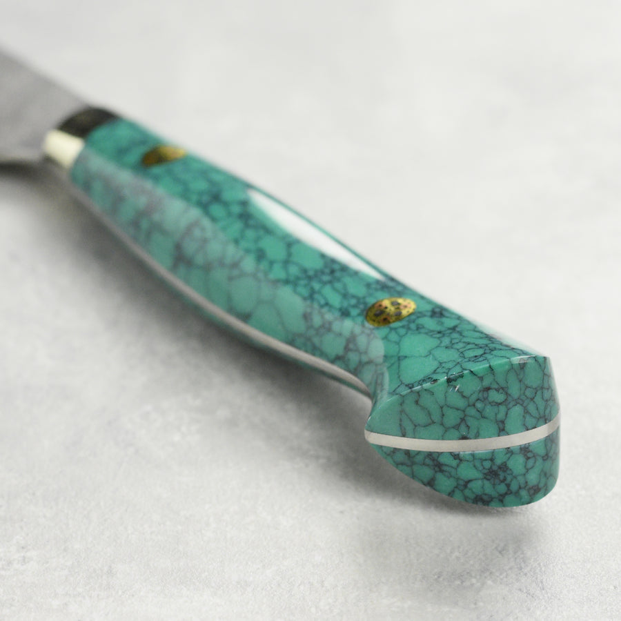 Nigara SG2 Migaki Tsuchime 5.9" Petty, Green Turquoise