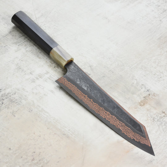 Hatsukokoro Yorokobi SLD Kurouchi Copper Damascus 8.25" Kiritsuke