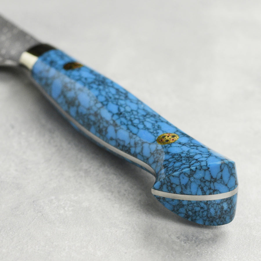 Nigara SG2 Migaki Tsuchime 5.9" Petty, Blue Turquoise