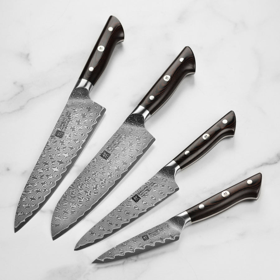 6 Piece Stainless Steel Kitchen Knife Set Japanese Damascus Pattern Chef  Knives