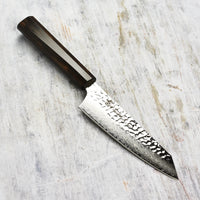 Yuuki Saitake　 Takayuki Hammered Damascus Bunka Knife - 6.3