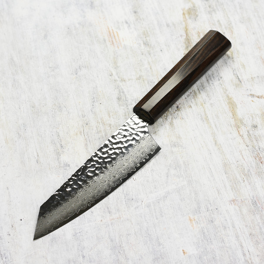 Takayuki Tsuchime Damascus 6.3" Bunka with Ebony Handle