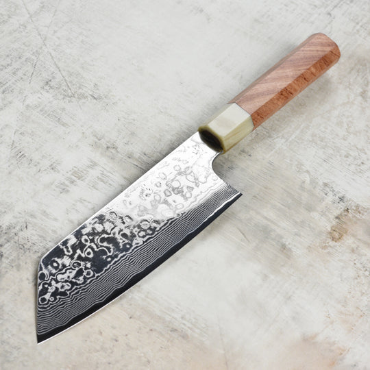Hatono SPG STRIX Damascus 7" Bunka