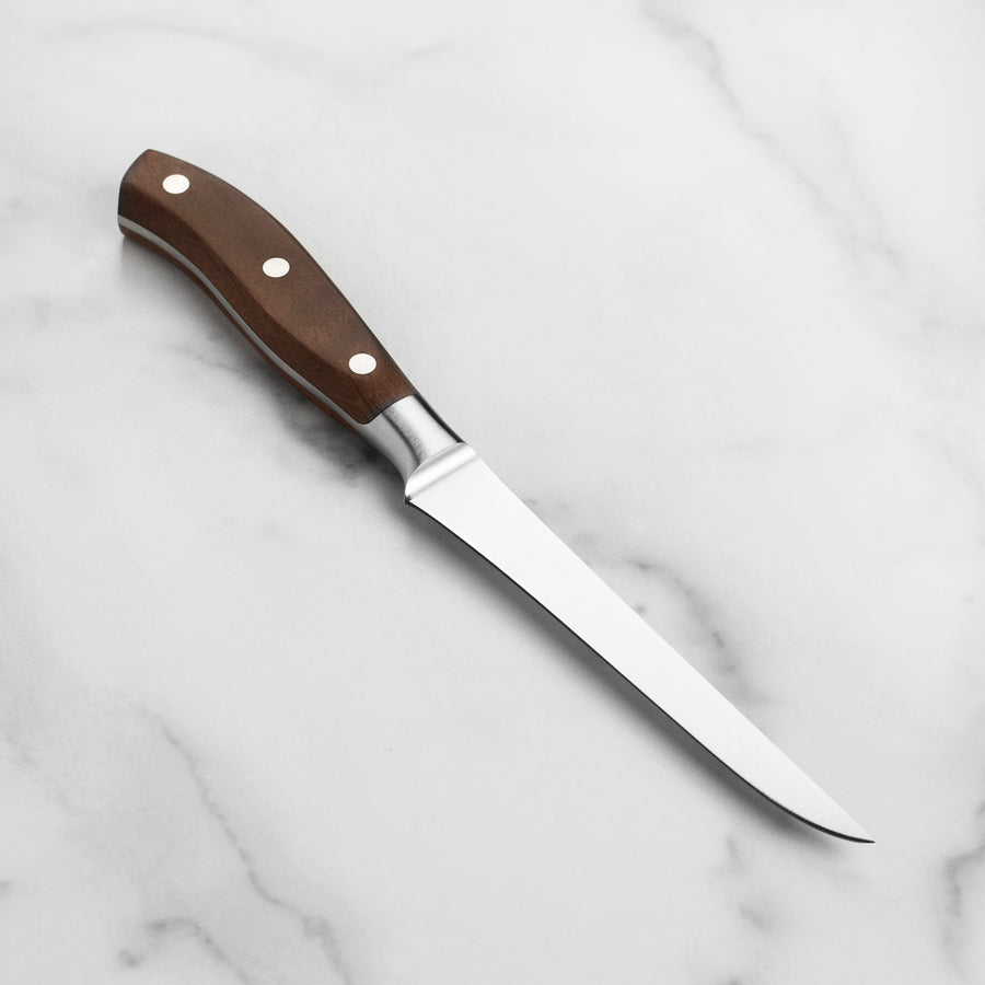 6\ Boning Knife, Straight, Wide, Stiff Blade, Maple Wood Handle 6\ Boning Knife, Straight, Wide, Stiff Blade, Maple Wood Handle